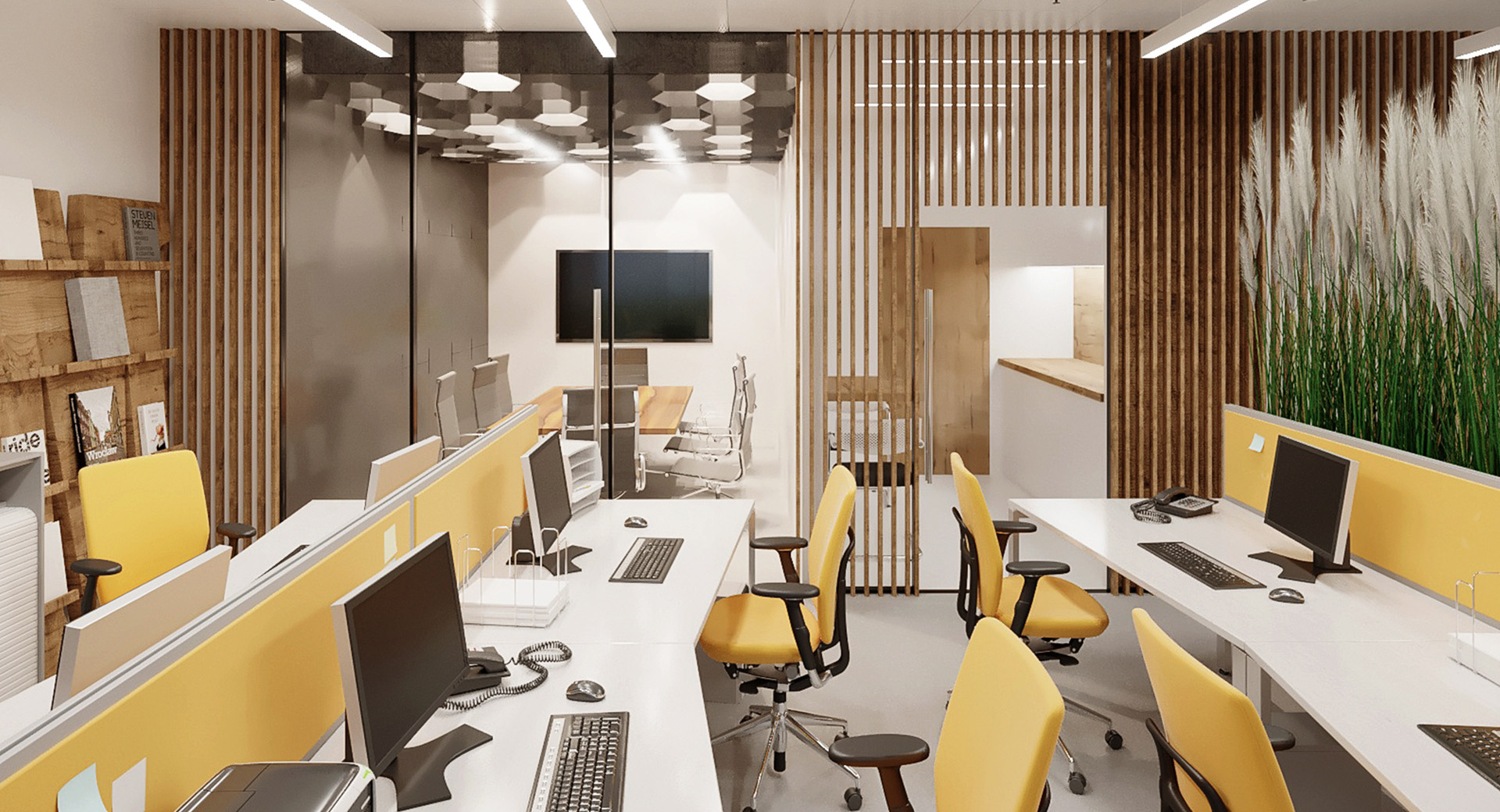 Projekt nowoczesnego wnętrza biura